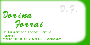 dorina forrai business card